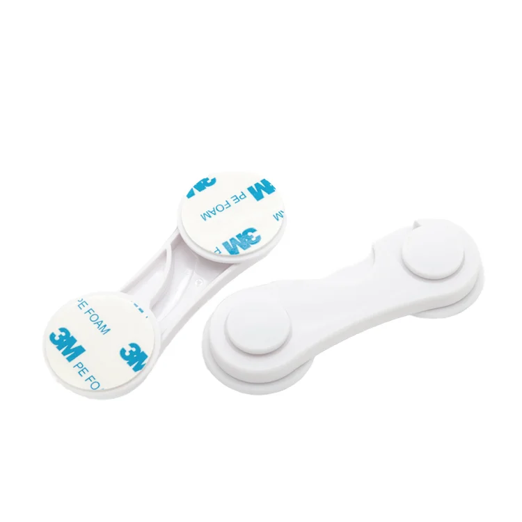 ABS Plastic Multi-Function Safety Cabinet Lock for Cabinets for Cabinets without pull rings Strong Adhesive Tape Included