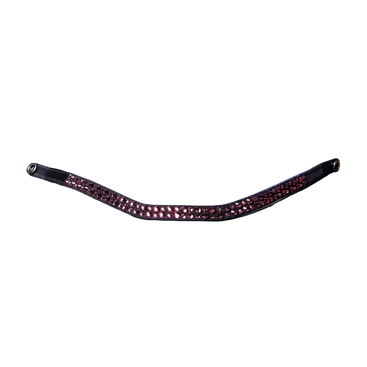 Wholesale Curved Padded Bling Crystal Horse Browbands Single Row Rhinestone bling Horse Leather Browbands