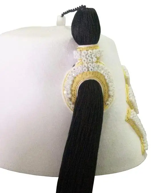 Shriners masonic fez hat with rhinestones and gold bullion threads fez hat with tassel holder 2024