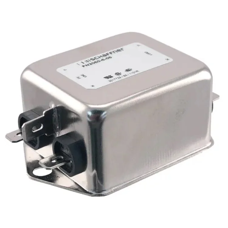 Schaffner EMC Inc. 6A 250 V AC Single Phase Flange Mount Power Line two-stage RFI Filter FN2060-6-06