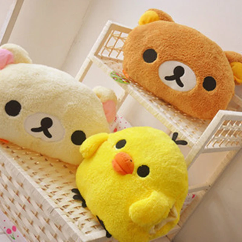 Rilakkuma Plush Pillow Toy Kiiroitori Chick Couple Teddy Bear Stuffed Doll Hand Warmer
