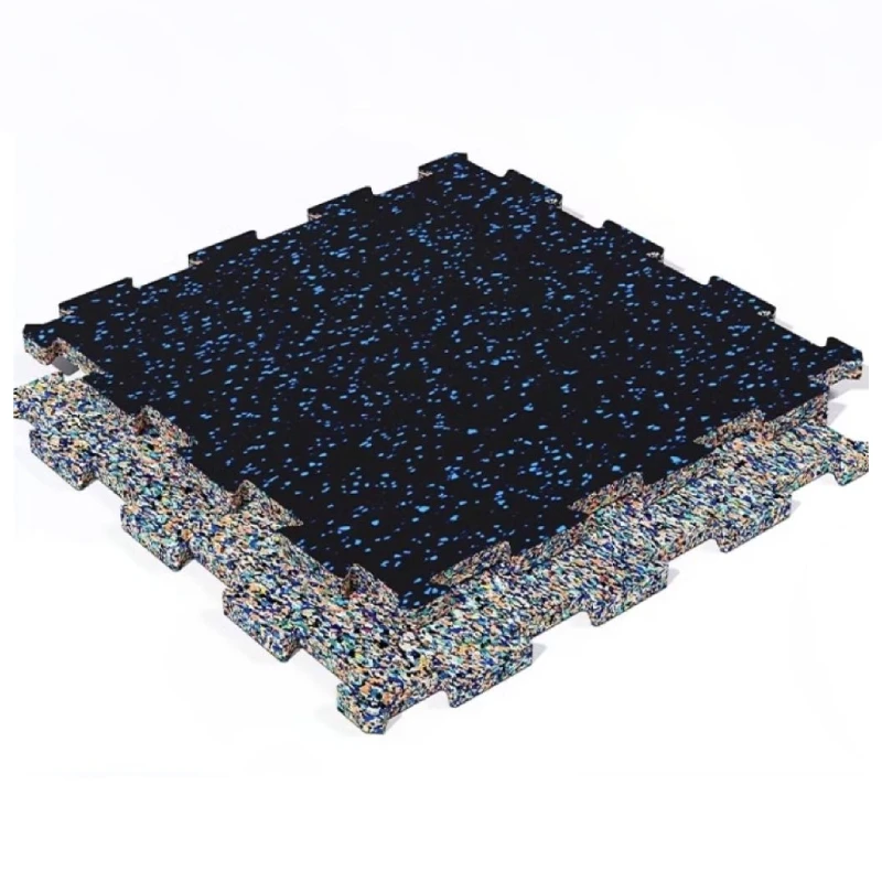 EPDM rubber floor mat interlocking flooring mat for gym use 50mm*50mm with 20 15mm thickness cushion buffer