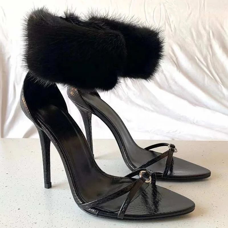 Open Toe Bling Sexy Strap Lace-up Ladies Spike Heels Sexy Lady Shoes Sandals Women High Heels