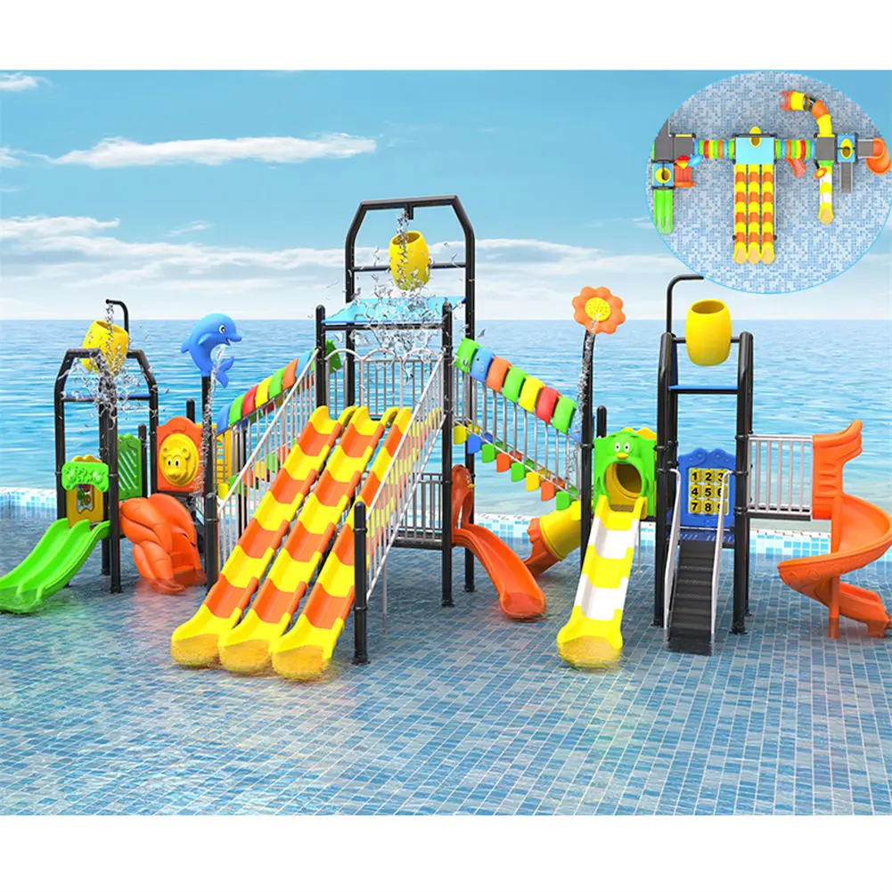 Children Outdoor Playground Swimming Pool Amusement Park Playground Equipment Aqua Play Water Park Slides