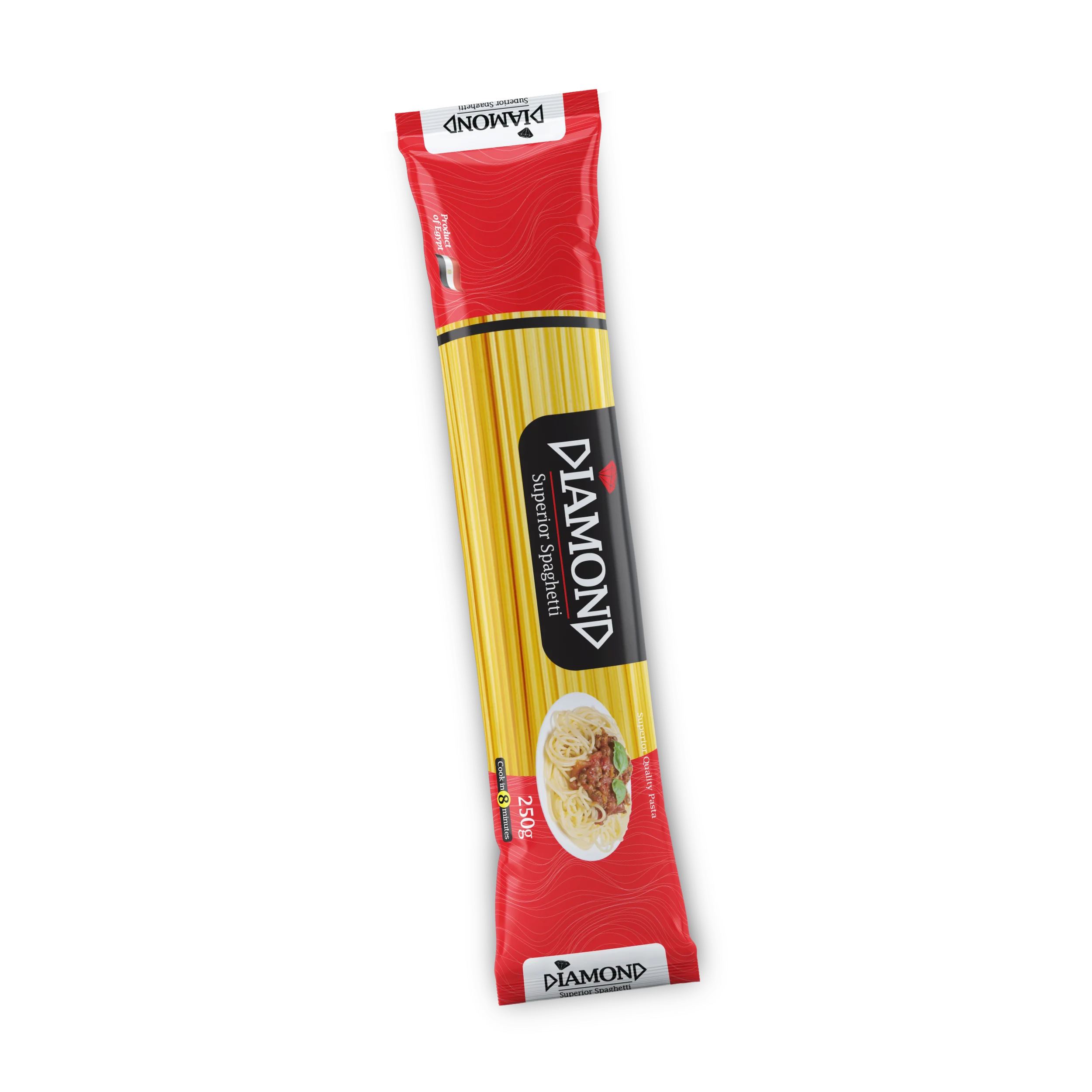 Diamond 250g Pasta Customizable Packaging High Quality and Best Price Homemade Production High Demand Ingredients Wheat