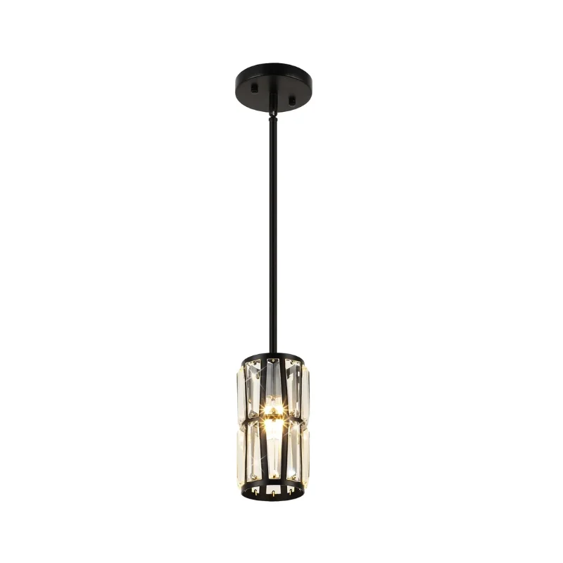 Adjustable Modern Mini Crystal Pendant Light Large Glass Lamp for Kitchen Island Dining Room New Home Decor Bulb Lighting Source