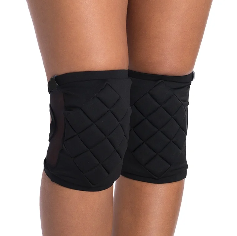 Protection Spandex Universal Adjustable Comfortable Pole Dance Knee Pads for Women available with customized design and logo