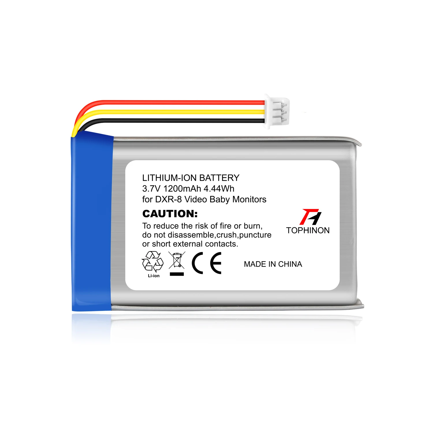 Rechargeable Replacement Li-ion battery 3.7V 1200mAh for DXR-8 baby video monitor