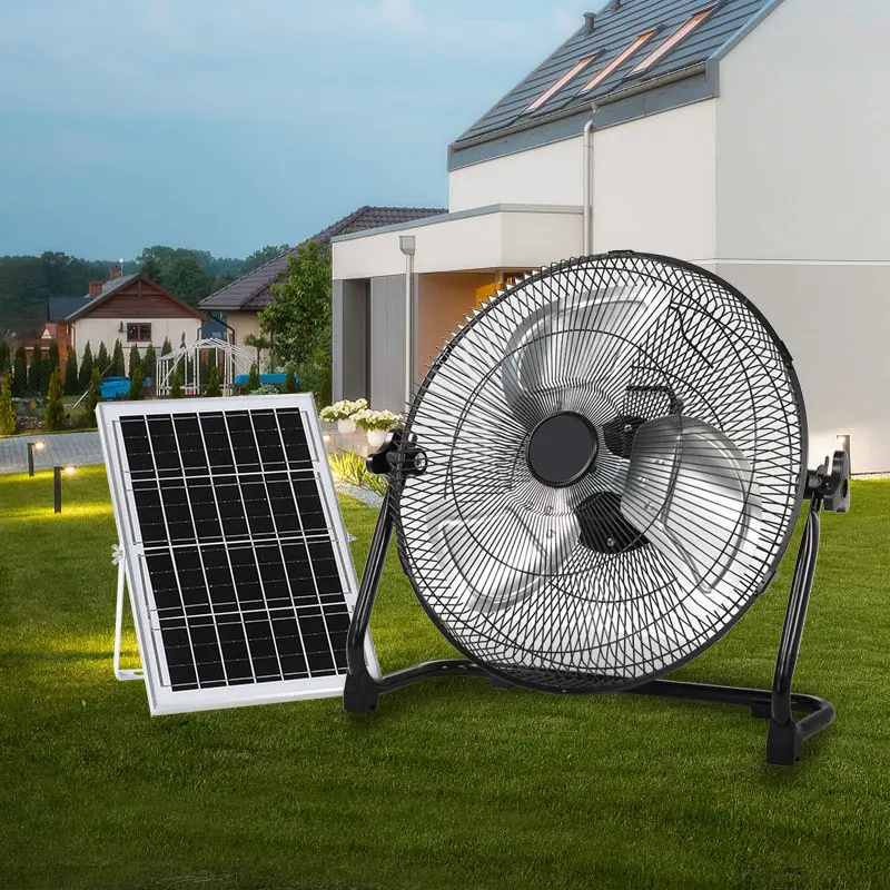 AC DC 18 inch USB Knob Switch  TDSCF1BE OEM  Rechargeable  Stand Solar Power fans