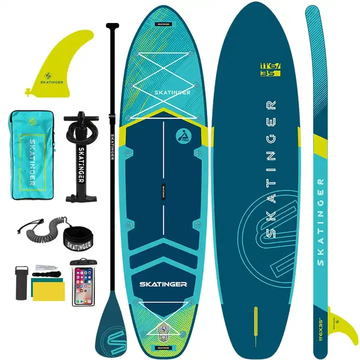 Hot 2023 Skatinger Professional PVC Inflatable Stand up Paddle Board Custom Logo Surfboard for Beginners at a Nice Price