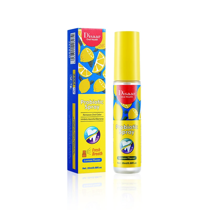 20ml Probiotic Fresh Breath Spray Lemon Flavor Outdoor Perfume Breath Spray For Bad Breath