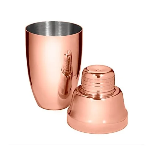 Antique Double Wall Copper and  Steel Cocktail Shaker Metal Unique Design Handmade Drink Mixing Cocktail Shaker Set