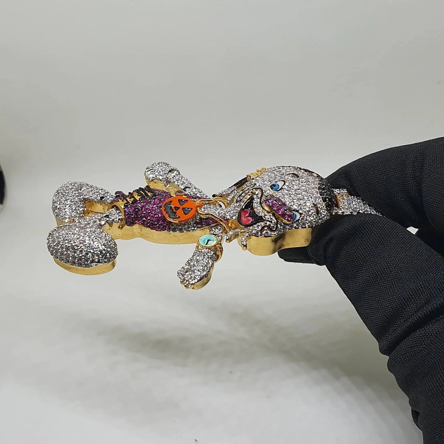 Iced Out Cartoon Character Pendant Moissanite Diamond Hip Hop Multi Color Stone Pendant For Him 925 Sterling Silver Customize