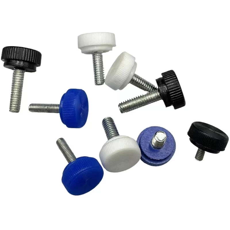 customized plastic wing metal manifold head cross stainless steel carbon steel fasten thumb screw hand screws for sheet