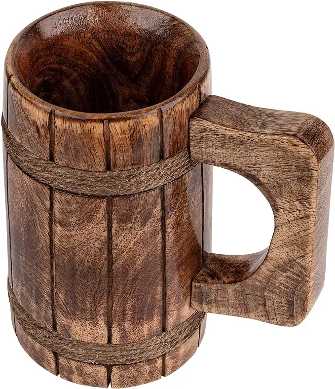 Modern Style wooden coffee mug Eco-friendly Beer wine mango wooden cup for coffee tea mug at Reasonable Price