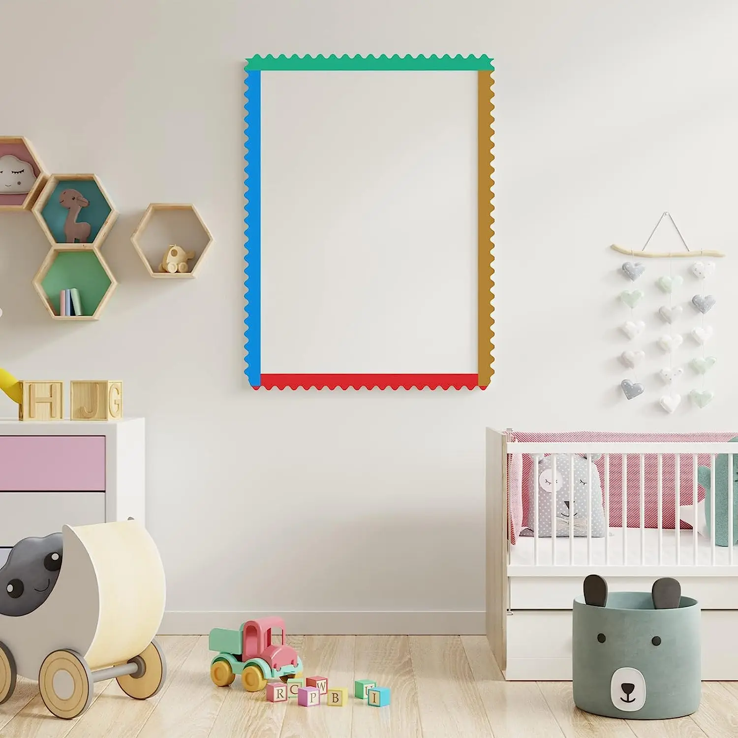 Scalloped Bulletin Board Borders Multicolor Rolled Border Trim Bulletin Board Decor Classroom Paper Bulletin Border