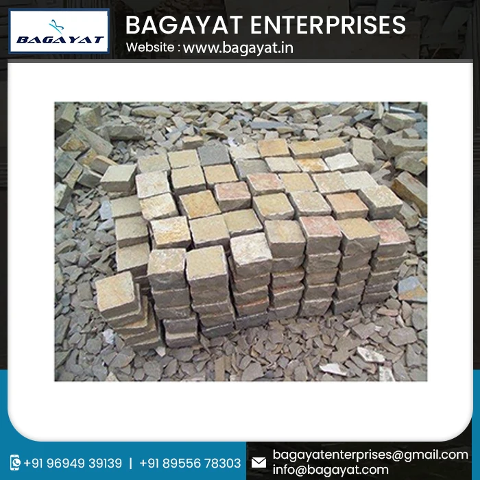 High Quality Home Decorative Attractive Tandoor Yellow Limestone Cobbles Bulk Wholesale Supplier