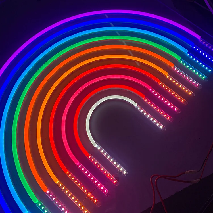 6mm 8mm 12mm DC12V Separate neon tube & S type 120led/m strip light