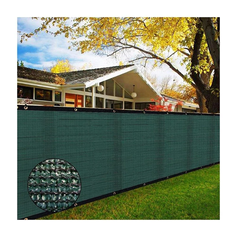 Dark Green PE Fence Mesh Privacy Screen Fence Netting for balcony and garden Anti UV Plastic Privacy Fence Screen Mesh