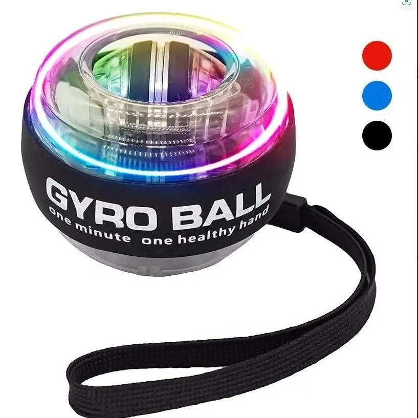 Color-Changing LED 220LBS Gyroscope Autostart Gyro Power Wrist Ball With Counter Arm Hand Muscle Force Trainer Fitness Equipment
