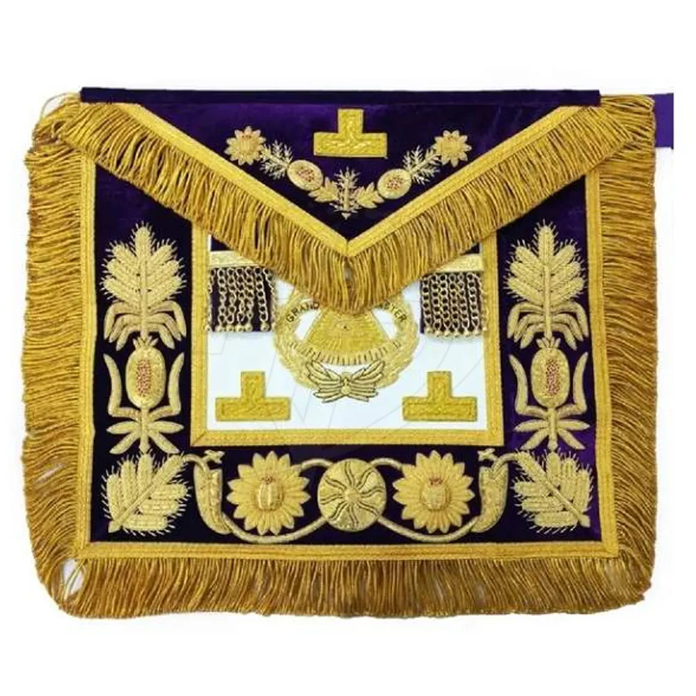 Lowest Price Masonic Hand Embroidered Grand Lodge Master Masonic Apron for Sale