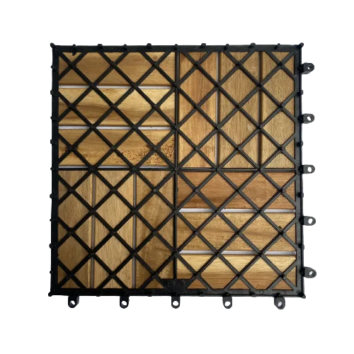 Trending color range wood deck tiles interlocking Acacia solid wood for outdoor/indoor flooring usage in sauna floor Vietwood