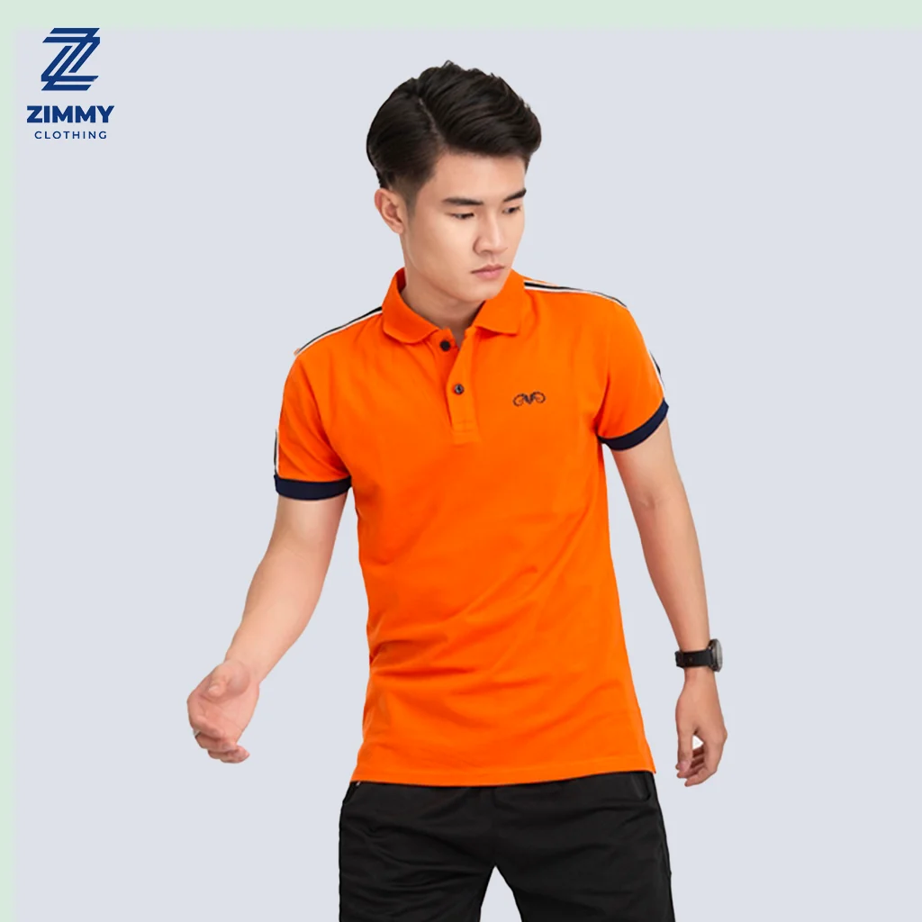 Custom polo shirts high quality polyester stretch knit polo shirt outing polo men