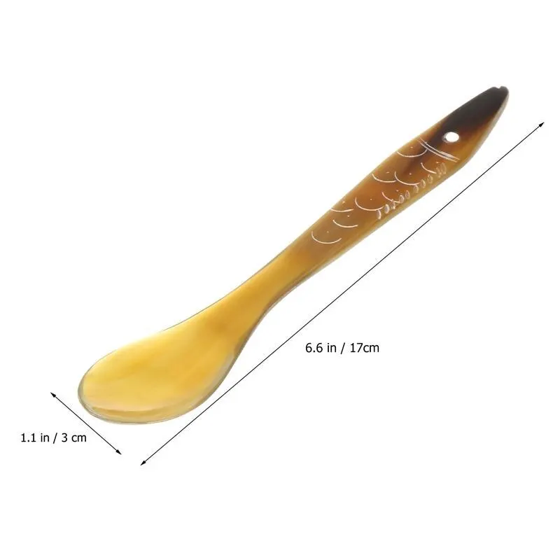 TOP SELLING Buffalo Natural Horn Spoon coffee spoon and home and kitchen for tabletop spoon for eggs caviar coffee or tea Use