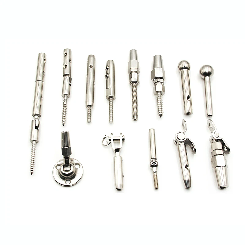 Rigging Hardware AISI 316 Stainless Steel Wire Rope Stud Swageless Threaded Terminal