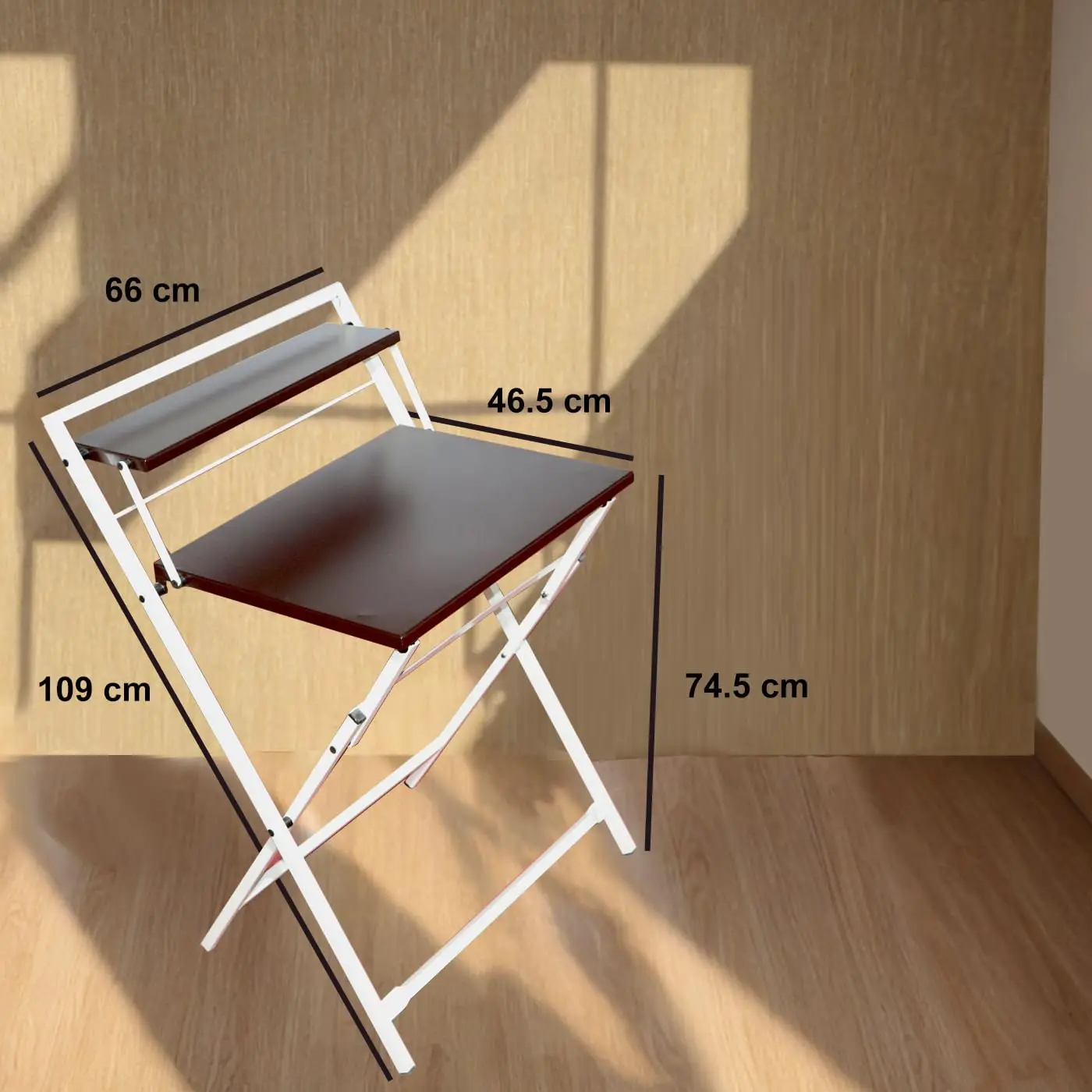 Modern Portable Laptop Desk Steel Folding Computer Table Study Working Table for Home Office Outdoor Use Foldable Shelf Design