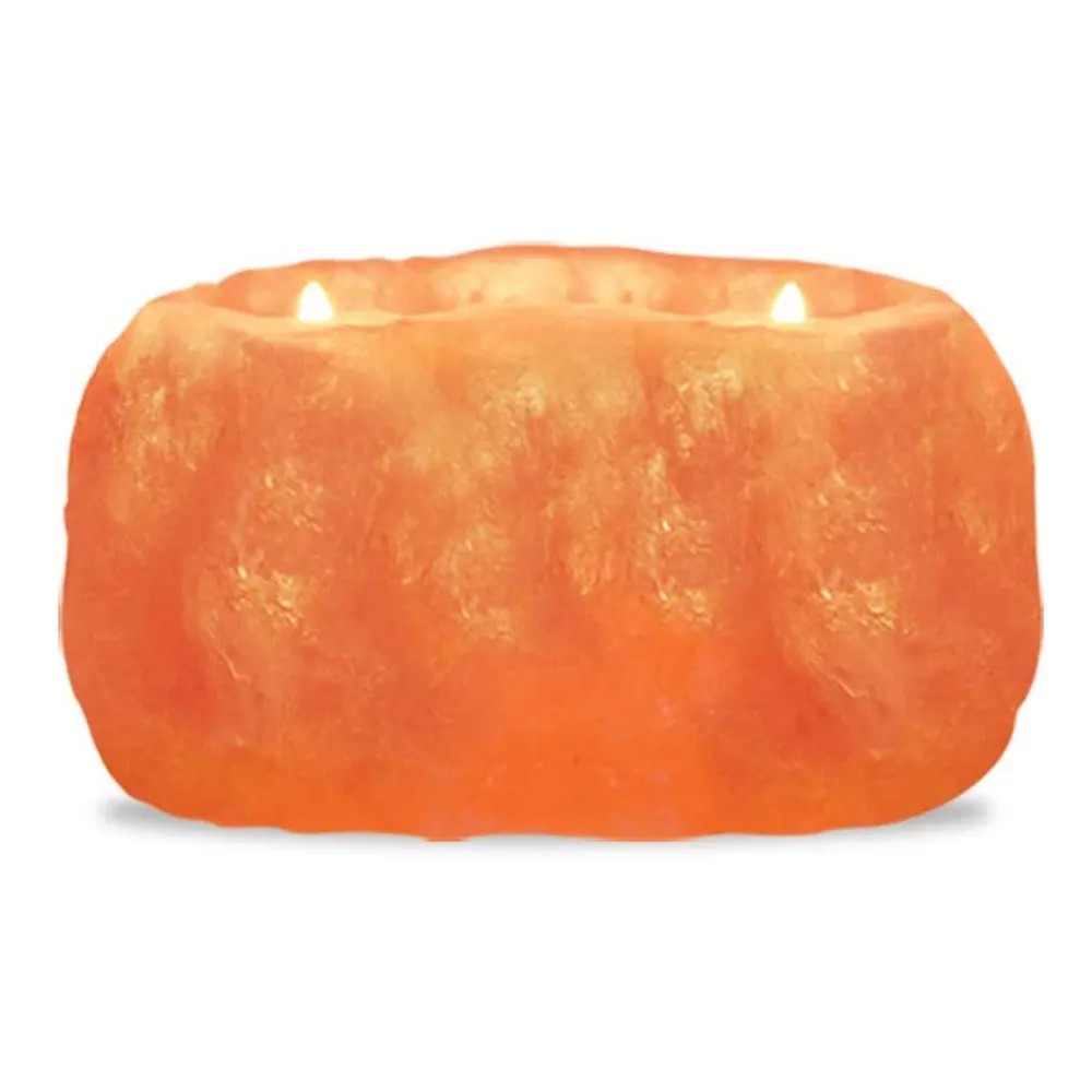 2023 Luxury Himalayan Natural Salt Candle Holder Handmade Metal Christmas Decor Elegant Himalayan Salt Products