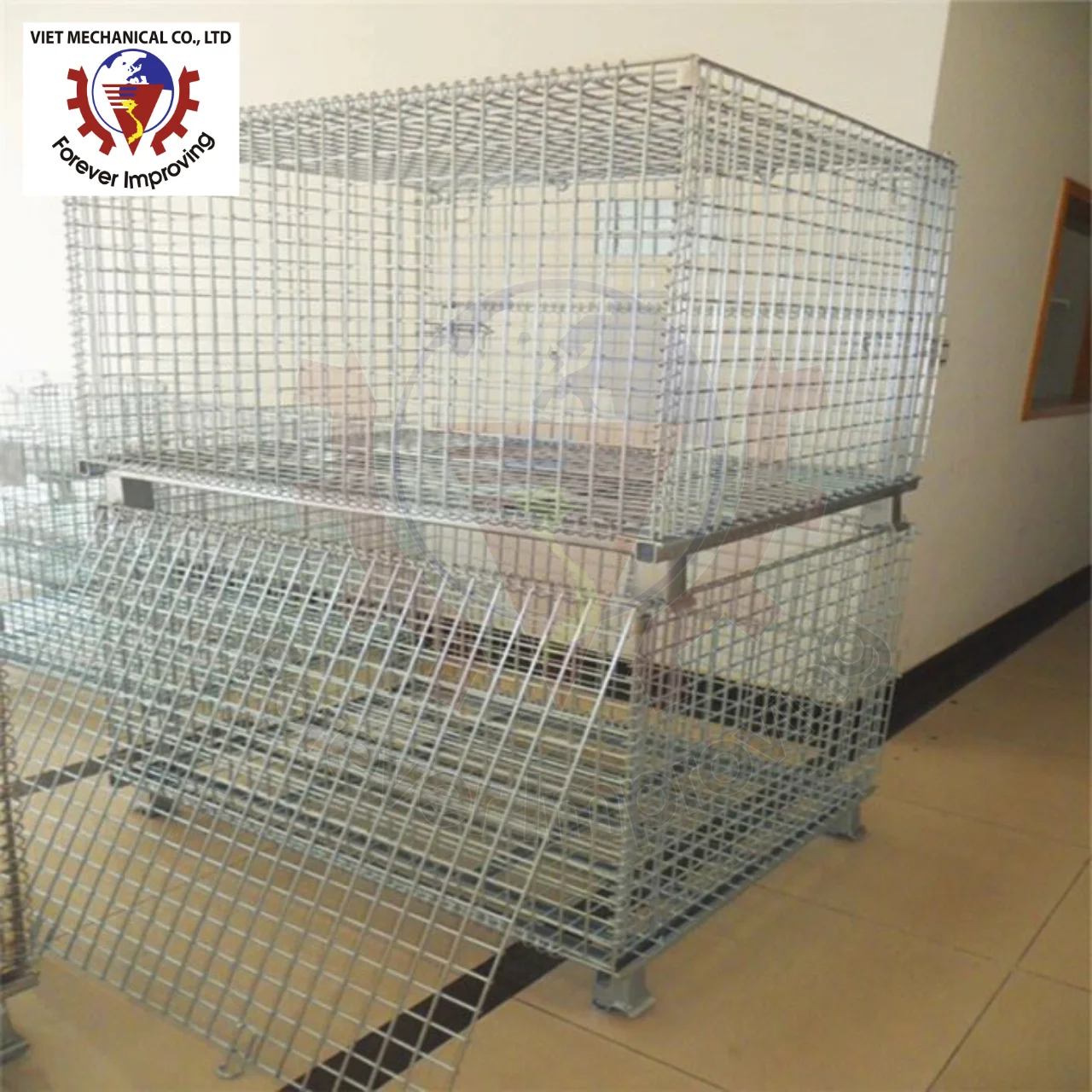 Складной контейнер из проволочной сетки