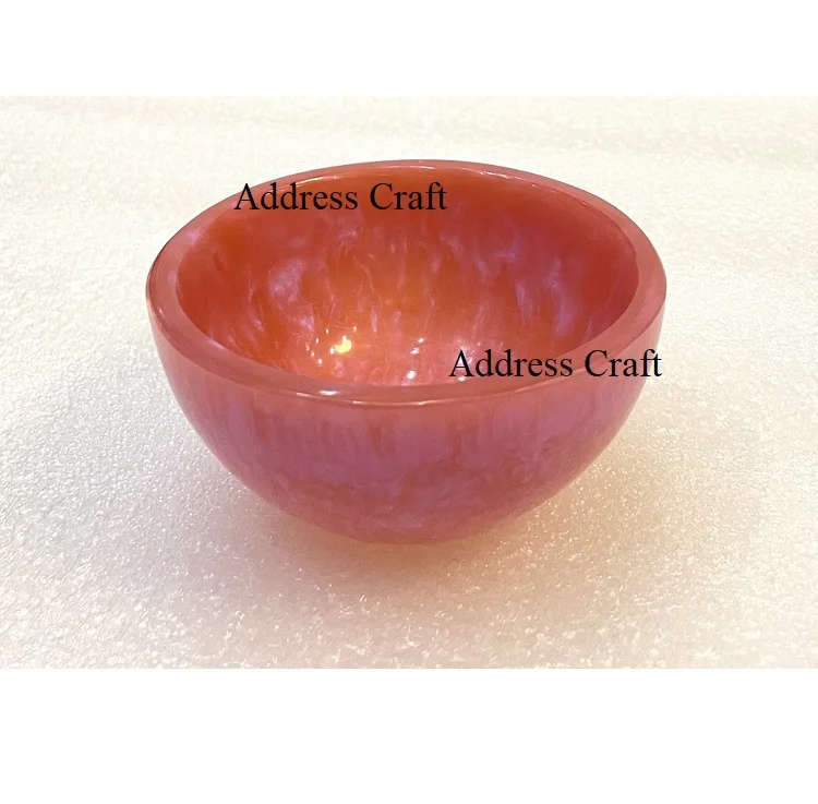Wholesale Price Indian Suppliers Candy Resin Modern Fruit Bowl Christmas Gift Tableware Aqua Swirl Marble Pattern Resin Bowls