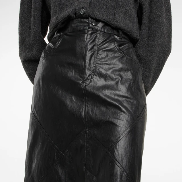 Plain Black Women Leather Skirt Custom Logo Custom Color Custom Sizes 100% Breathable Teen Girls Skirts