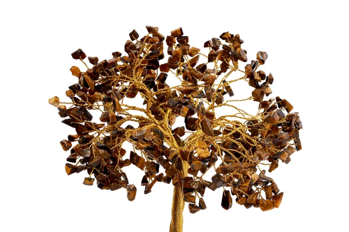 Лучшее качество Лидер продаж натуральный тигровый глаз драгоценный камень денежное дерево фэн-шуй генератор бонсай духовная Медитация