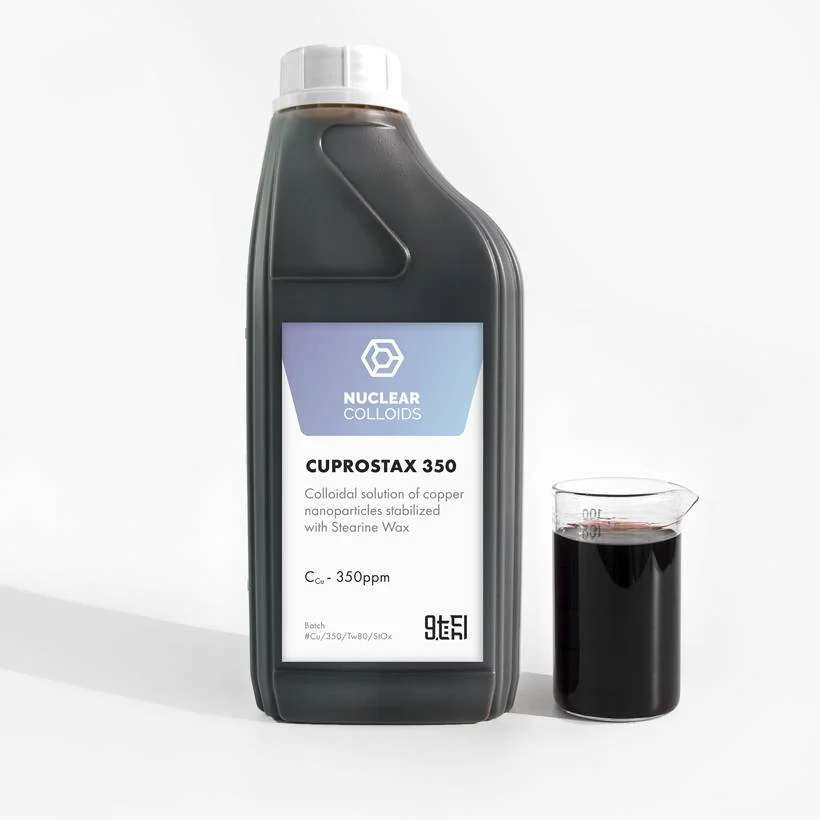 Fungicidal Copper Nanoparticles solution 350 ppm additive for plastic products