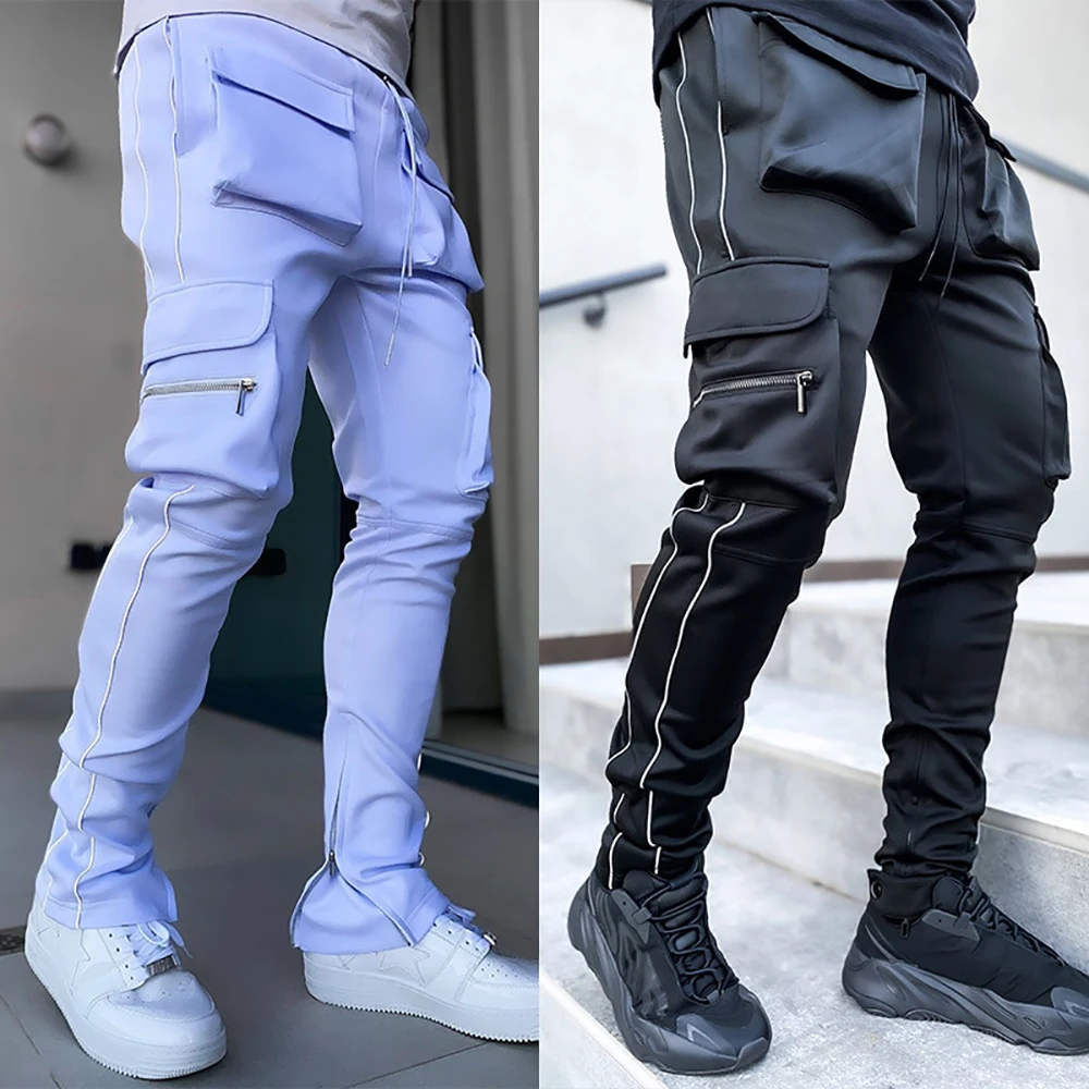 Wholesales 2022 High Quality Mens Cargo Pants with Side Pockets Cotton Loose Tactical Cargo Pants