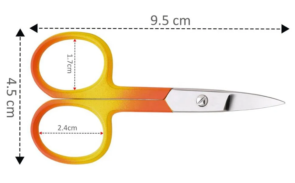 Stainless steel Nail Scissors Curved Handle Colorful with Pouch Best seller Manufacturers Supplier Wholesaler low price