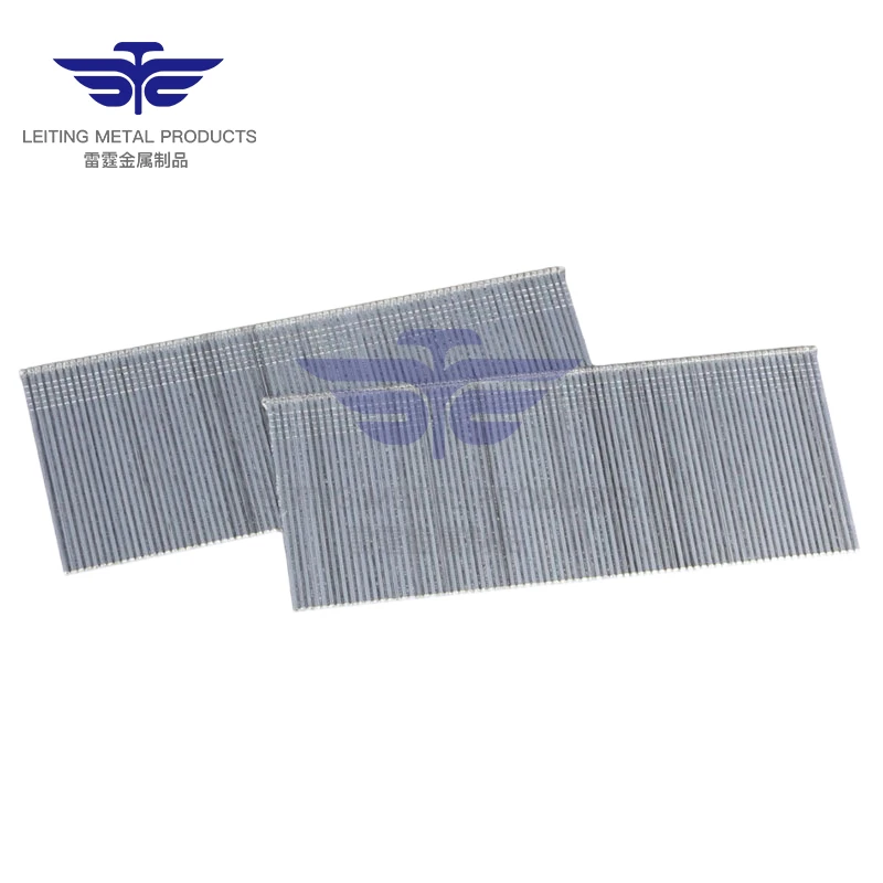 12 Years Leiting metal Steel Nail Manufactures OEM 18 Gauge F Series Sofa Pin Galvanized Pneumatic Brad Nails for Nail Gun