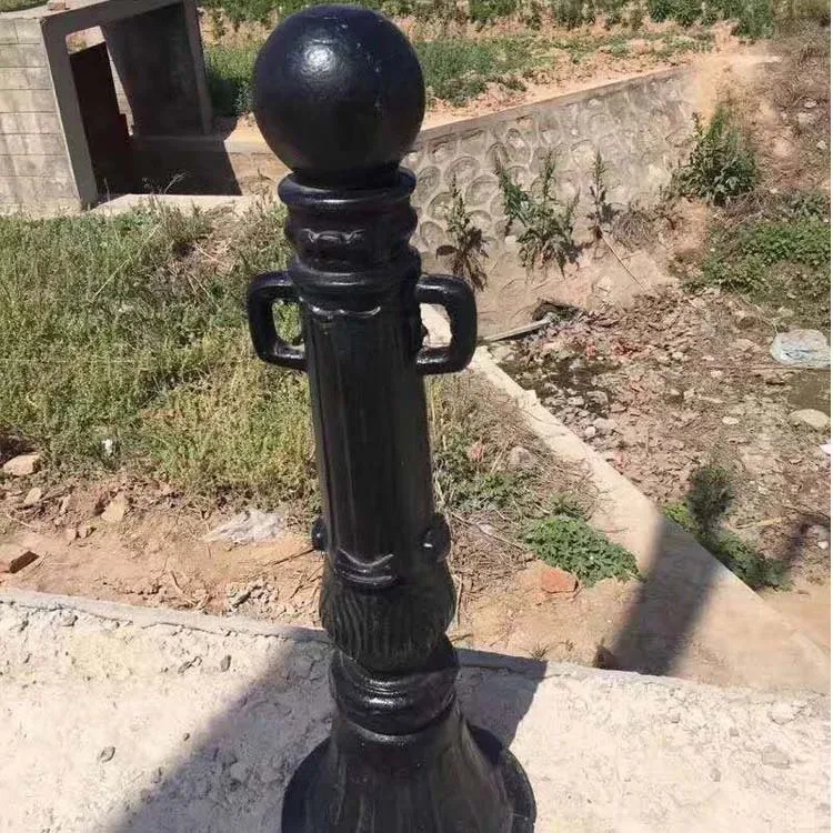 Customize Street Roadside Safety Cast Iron Parking Post Fixed Traffic Barrier Bollard