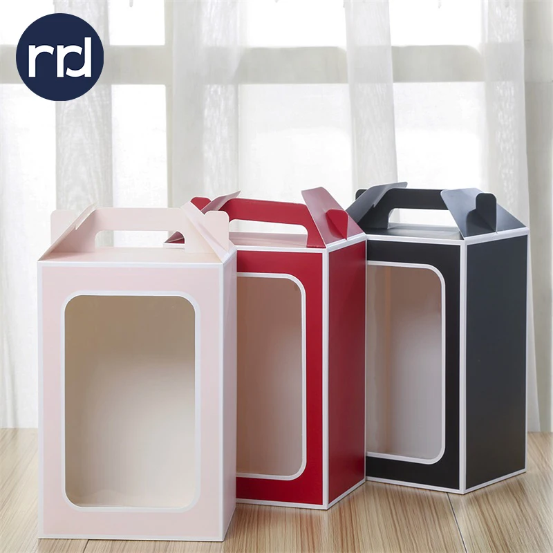 RR Donnelley OEM Manufacturer Mailing Box Beauty Pink Kraft Paper Candy Flower Gift Luxury Handbag Packing Shipping Window Box