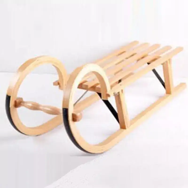Factory directly steering bar ice skating car wooden pull sled steering slider