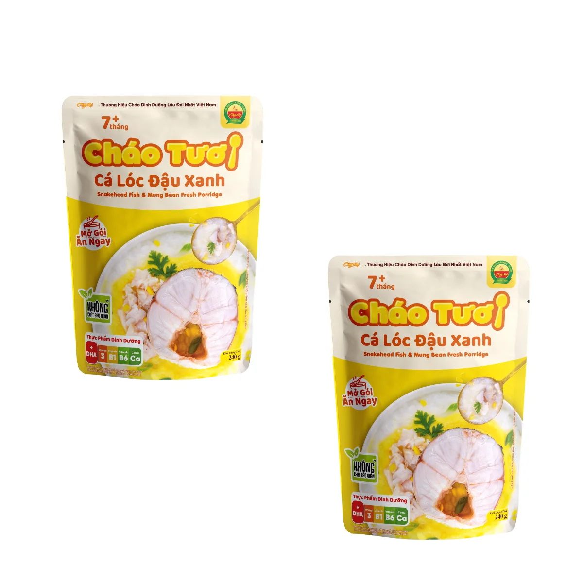 Top grade Snakehead Fish & Mung Bean Fresh Porridge ready to eat breakfast Variety flavors baby food meal made in Vietnam