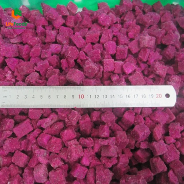 Natural sweet taste process weight supplier common type ISO cert frozen dragon fruit IQF Dragon Fruit Lifefoods from Vietnam