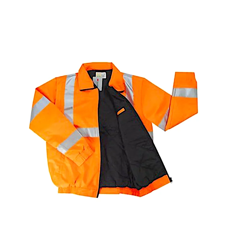 Wholesale High Visibility Waterproof Jacket Roadway Raincoat with Reflective Strips and Pockets