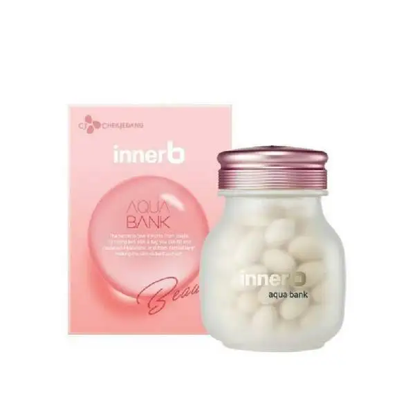 Aqua bank by CJ innerb premium skin supplement for hydrating skin elasticity with hyaluronic acid 120mg skincare supplement