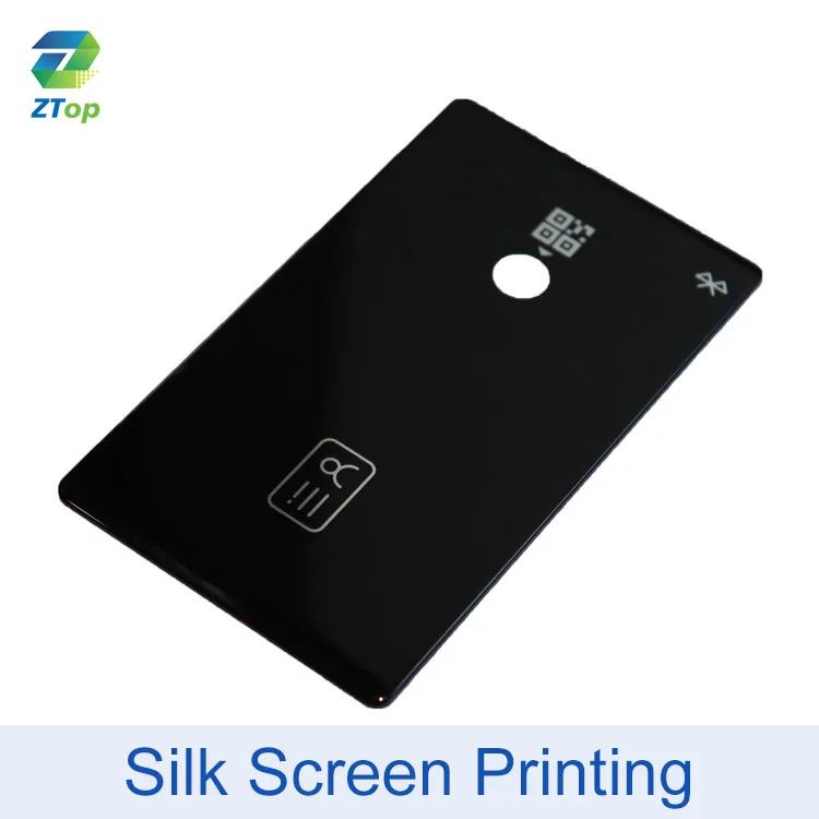 CNC machined toughened silk screen glass panel cut to size tempered glass panel for smart door lock security