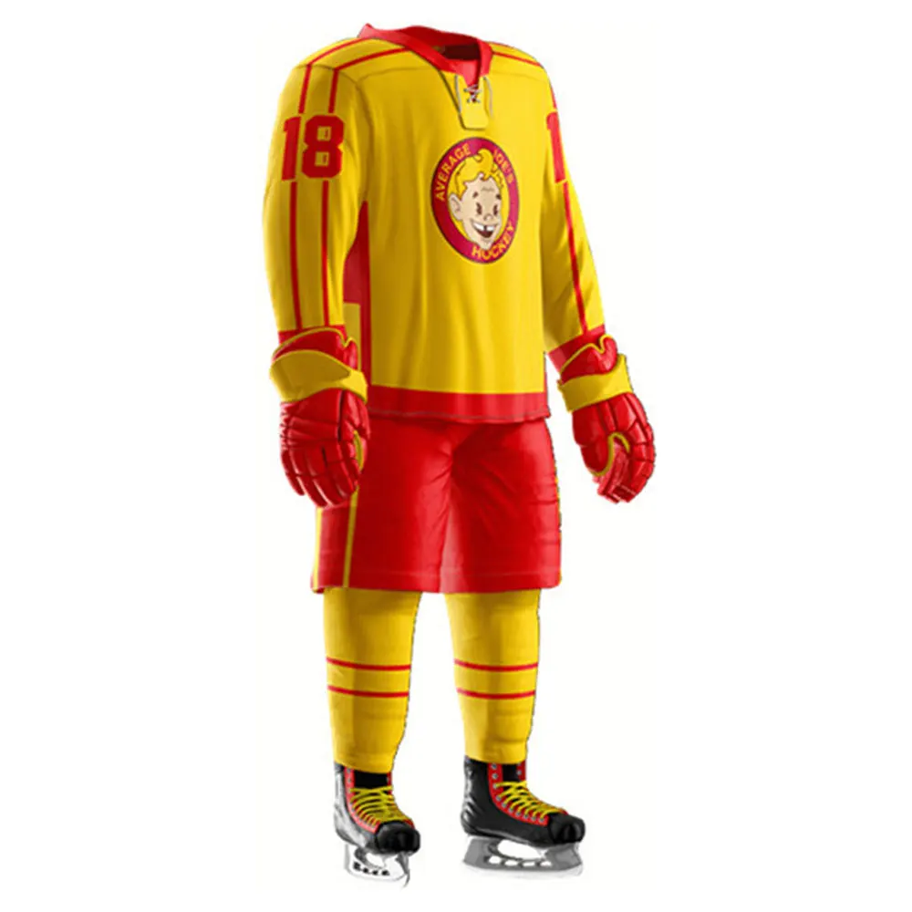 Fully Customized Solid Color Sportswear Men Ice Hockey Uniform / Design Your Own Men Ice Hockey Uniform