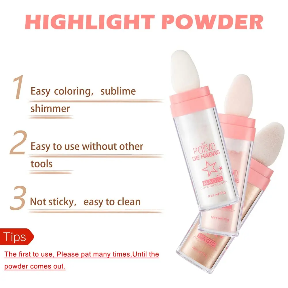 Wholesale Loose Patting Powder Shimmer Blush Makeup Face Highlighter Body Glitter Private Label