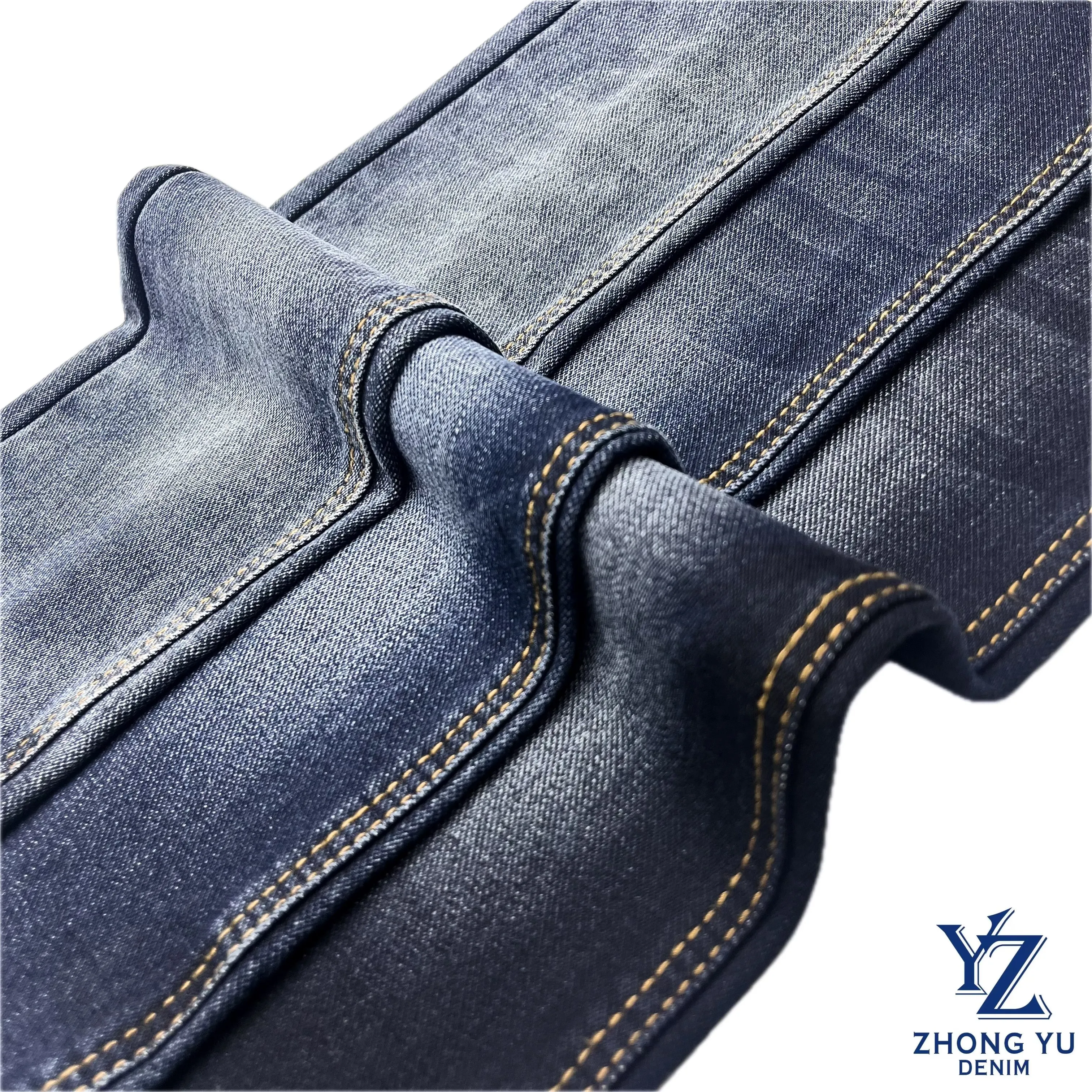 push up jeans raw materials 364gsm with 2% elasticity 59.5%cotton 37%poly 1.5%rayon 2%spandex women blue high waisted pants